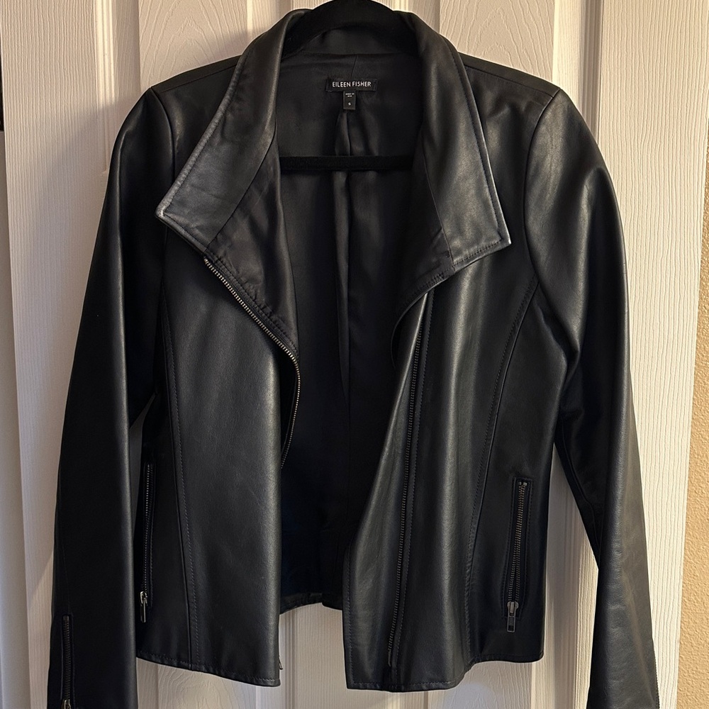 Ellen Tracy Women's Black Leather Jacket